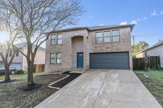 view of front facade featuring a garage