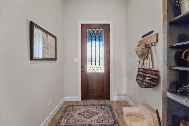 entryway featuring hardwood / wood-style floors