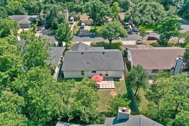 aerial view featuring a residential view