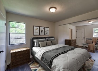 1206 Hackberry Dr, Marble Falls, TX 78654 - bedroom with wood finished floors