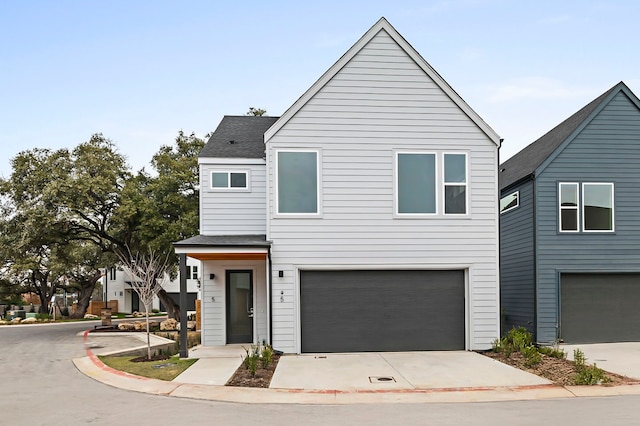 view of front of house featuring a garage