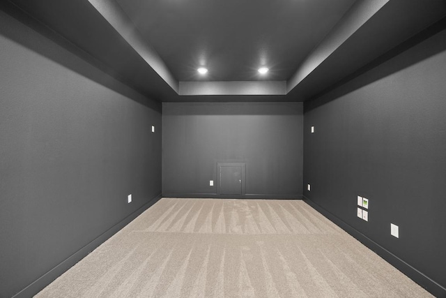 204 Echo Pass, Liberty Hill, TX 78642 - carpeted empty room featuring recessed lighting, baseboards, and a raised ceiling
