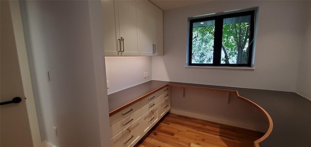 spacious closet featuring light hardwood / wood-style floors