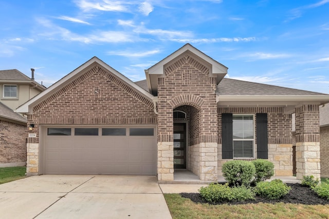 view of front property with a garage