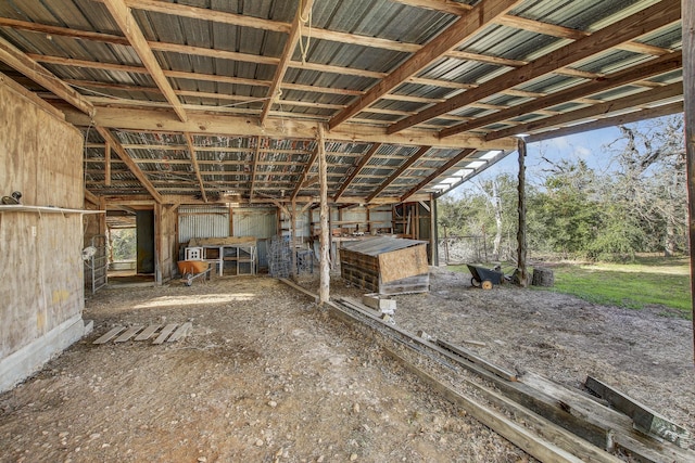 interior space with vaulted ceiling