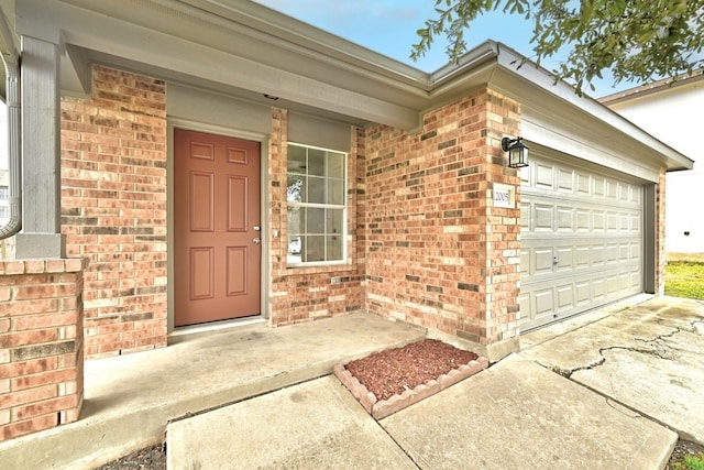 property entrance featuring a garage