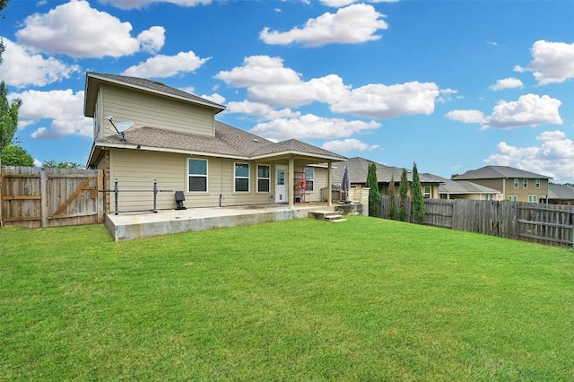 19609 Drifting Meadows Dr, Pflugerville, TX 78660 - rear view of property with a patio area and a shingled roof