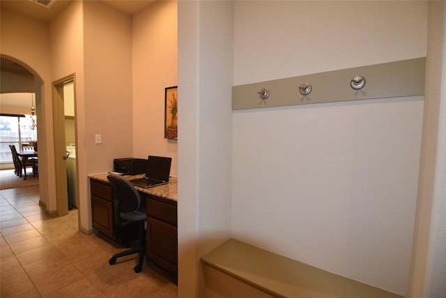 office featuring light tile patterned floors