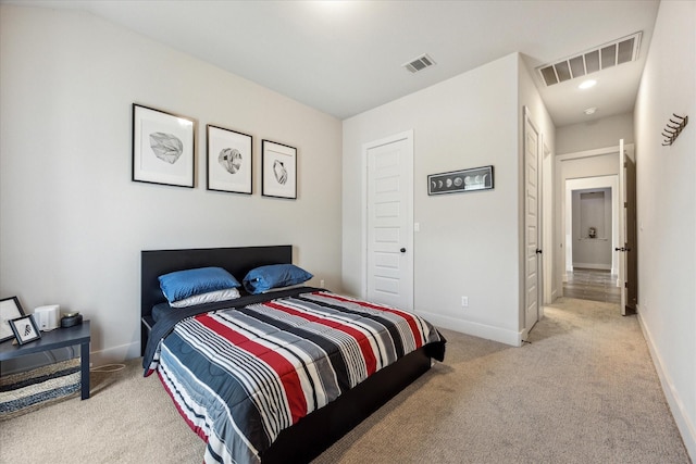 view of carpeted bedroom