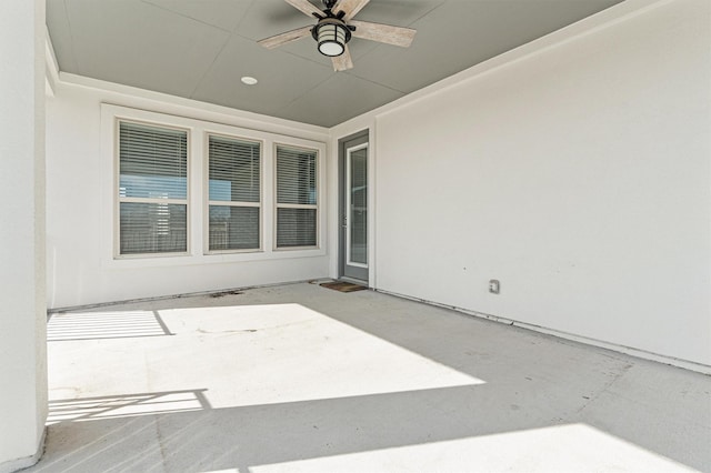 view of patio / terrace with ceiling fan