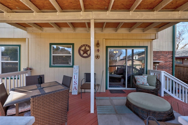 view of wooden deck