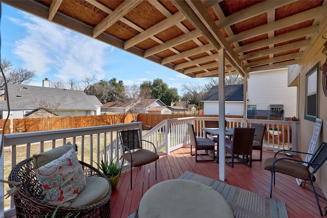 view of wooden deck