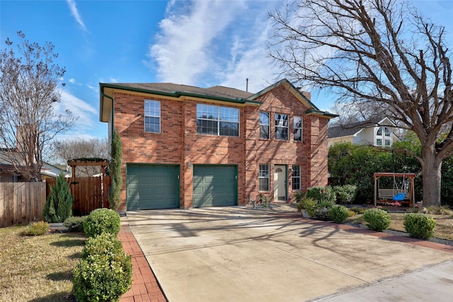 view of front facade featuring a garage