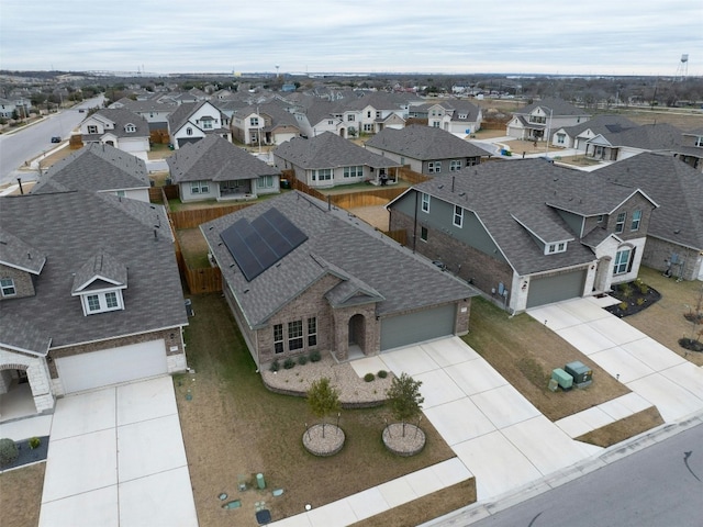 bird's eye view with a residential view