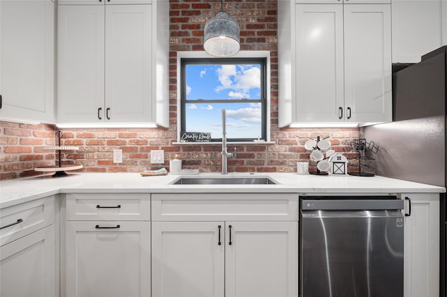 kitchen with white cabinetry and dishwasher