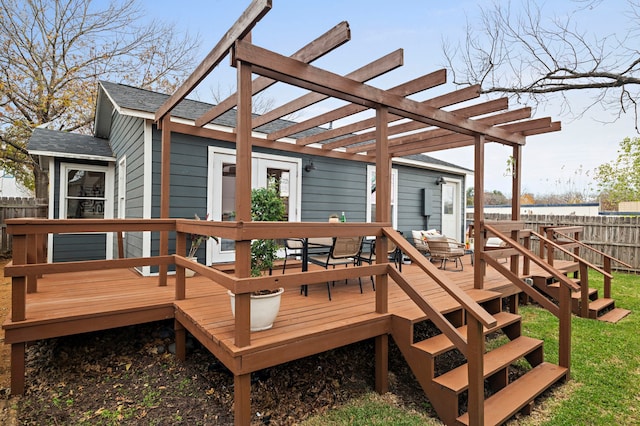 view of wooden terrace