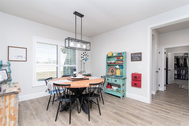 view of dining area