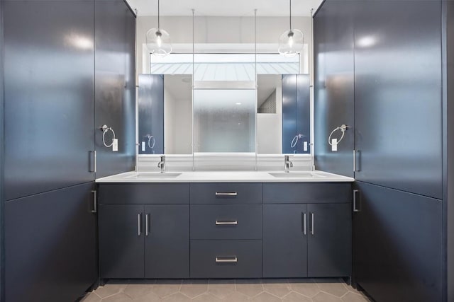 3100 Menchaca Rd Unit 29, Austin, TX 78704 - full bath featuring double vanity and tile patterned flooring