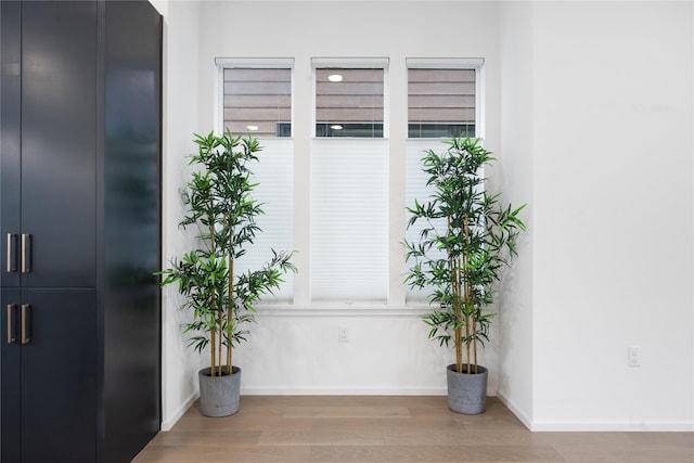 details featuring hardwood / wood-style flooring