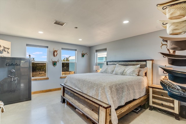 bedroom featuring multiple windows