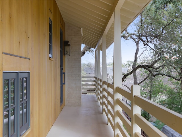 balcony with wine cooler