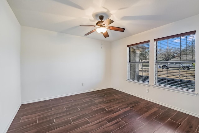 empty room featuring ceiling fan