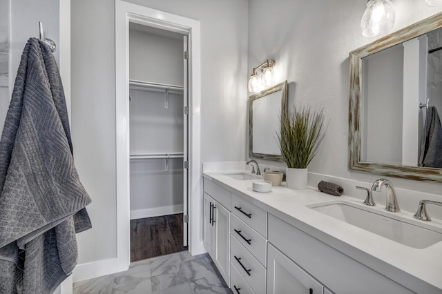 bathroom featuring vanity