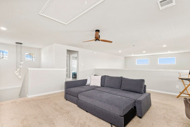 view of carpeted living room