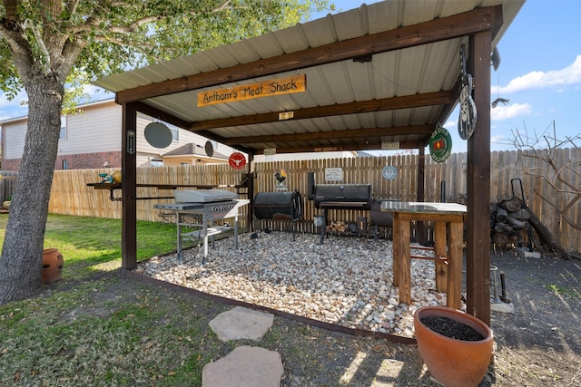 view of patio / terrace featuring grilling area