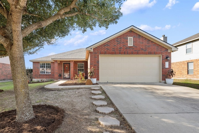 view of front facade with a garage