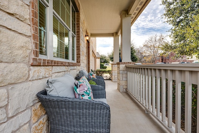 balcony with a porch