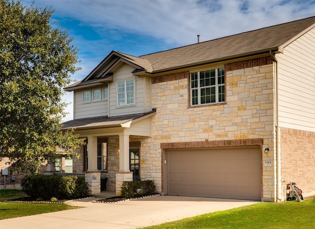 view of front of house featuring a garage