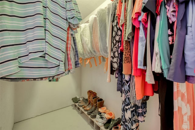 view of walk in closet