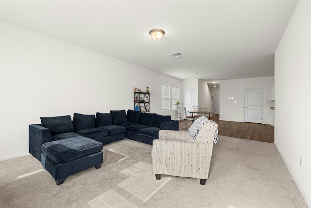 view of carpeted living room