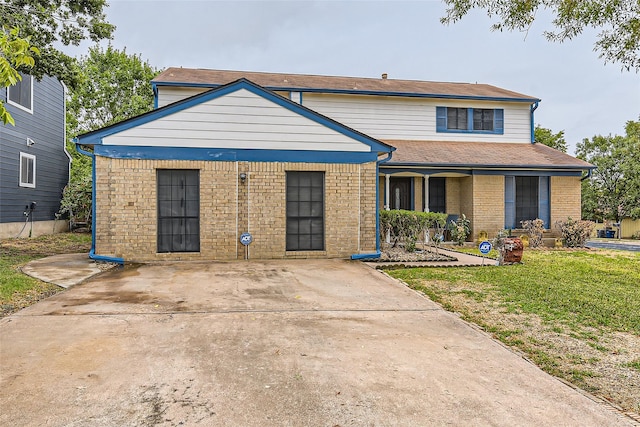 view of property with a front yard