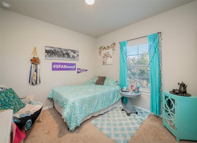 view of carpeted bedroom