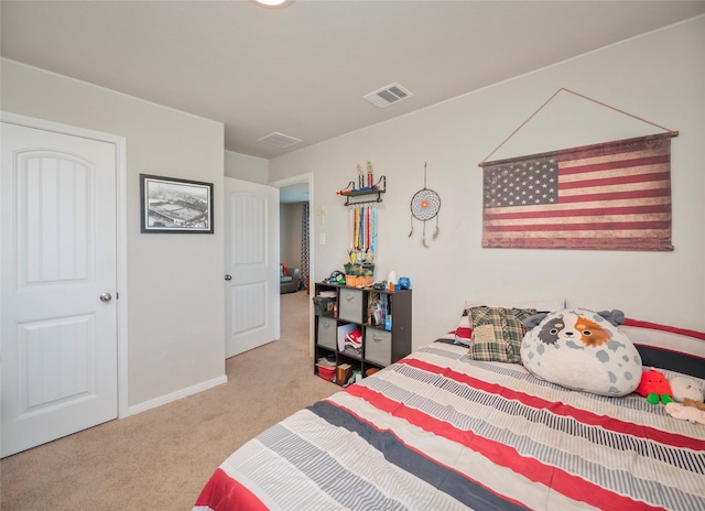 view of carpeted bedroom