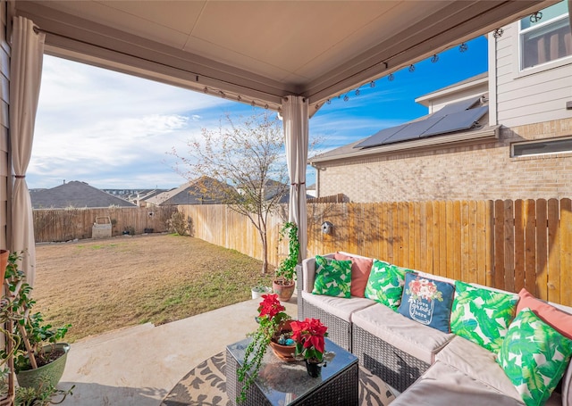 view of patio / terrace featuring an outdoor living space