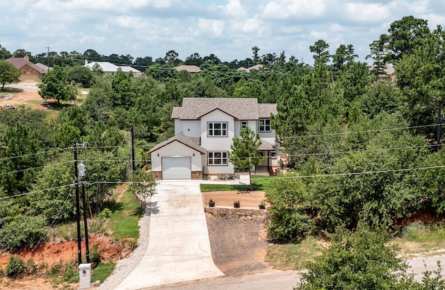 view of front of house featuring a garage