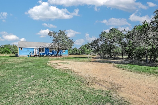 view of yard featuring a deck