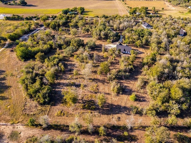 drone / aerial view with a rural view