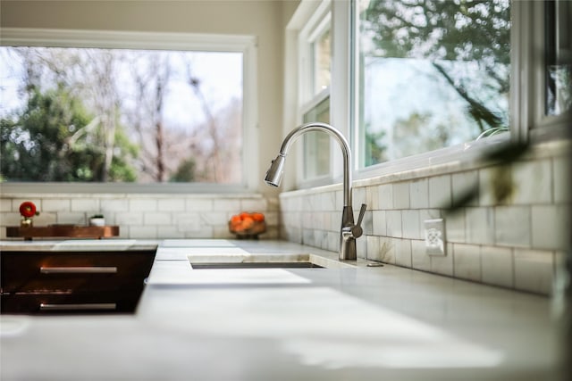 details with backsplash and sink