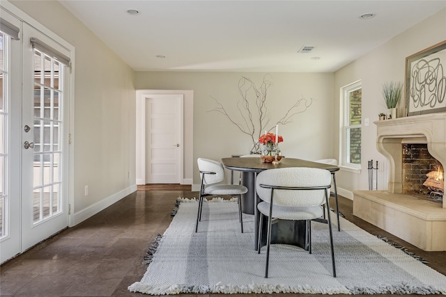 view of dining area