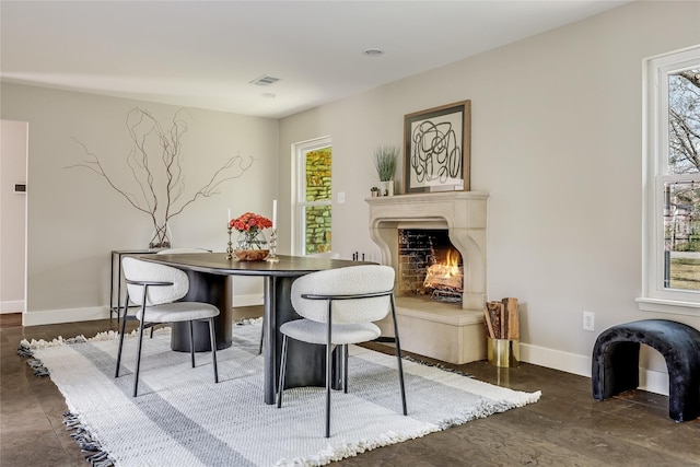 dining area with a healthy amount of sunlight