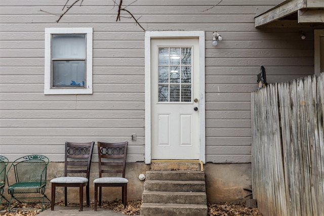 view of doorway to property