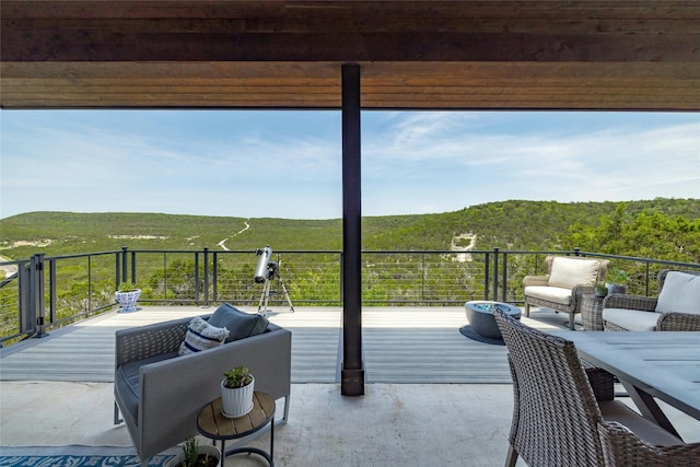 view of patio featuring an outdoor living space