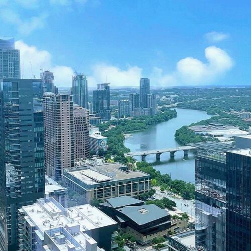 360 Nueces St Unit 4305, Austin, TX 78701 - city view with a notable bridge and a large body of water