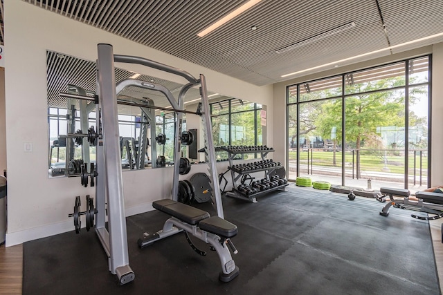 view of exercise room