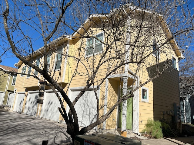 view of home's exterior featuring a garage