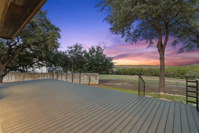 view of deck at dusk